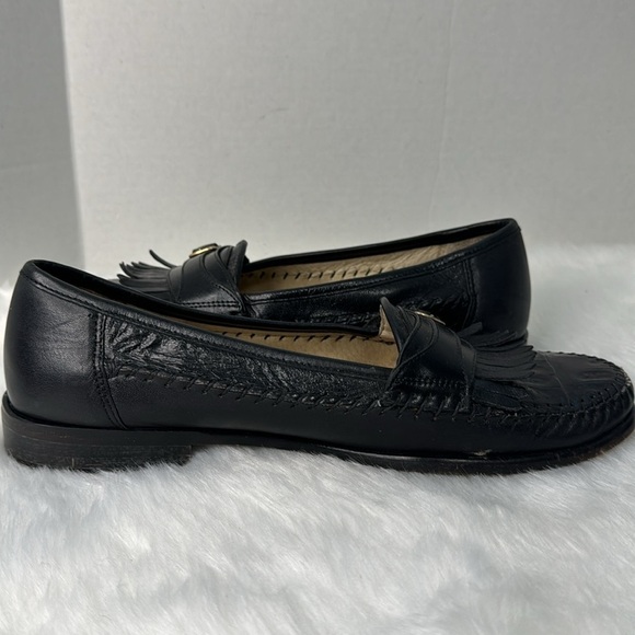 Davinci Imperal Men’s Fringe Leather Monk Strap Black Loafers Made In Italy Sz 9 main image 5